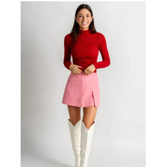 NEW Zara High-Waist Skort with Slit in Pink (Short Skirt), Size M - Picture 9 of 16
